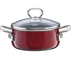 Riess Puodas Riess žemas su viršeliu 16cm Rosso