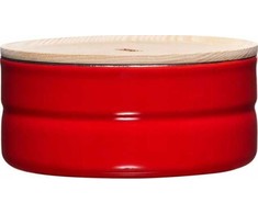 Riess - Žema virtuvinė talpa su mediniu dangčiu 0,6 l Fresh Tomato