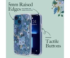 Rifle Paper Clear - dėklas skirtas Apple iPhone 14 Plus Garden Party Mėlyna
