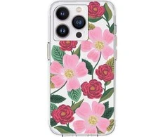 Rifle Paper Clear - dėklas decorated in auksinis skirtas Apple iPhone 14 Pro Max Rose Garden