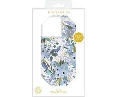 Rifle Paper Clear - dėklas skirtas Apple iPhone 14 Pro Max Garden Party Mėlyna