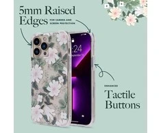 Rifle Paper Skaidrus šautuvų popierius – dėklas, skirtas iPhone 14 Pro Max (Willow)