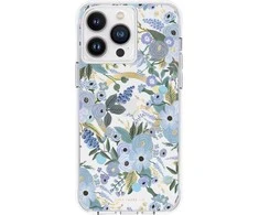 Rifle Paper Clear MagSafe - dėklas skirtas Apple iPhone 14 Pro Max Garden Party Mėlyna