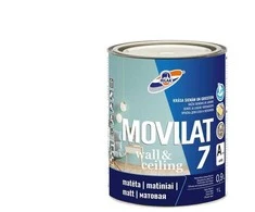 Akriliniai dispersiniai dažai Rilak MOVILAT 7 A bazė balta matiniai 0,9 L