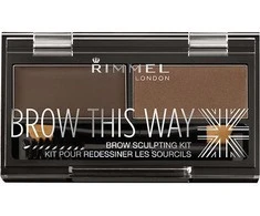 Rimmel London "Rimmel Brow This Way" antakių formavimo rinkinys 003 Dark Brown