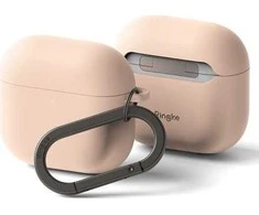 Apple AirPods 4 Ringke silikoninis dėklas jūsų ausinėms smėlio spalvos