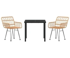 Sodo valgomojo komplektas 5 pcs Juoda