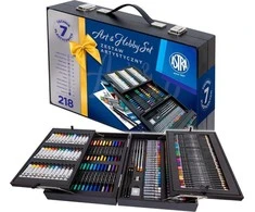 Meninis komplektas Medinis lagaminas ART&amp;HOBBY 218 vnt. ASTRA