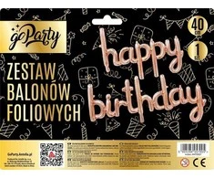 Su gimtadieniu Rožinio aukso folijos balionų rinkinys