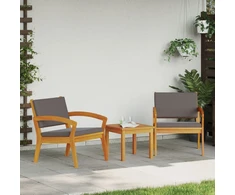 Lauko baldų komplektas Bistro komplektas su pagalve 3 pcs Ruda Poliesteris