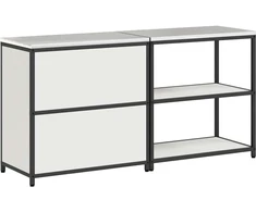 Virtuvės saugojimo rinkinys su lentyna su saugykla 2 pcs Balta