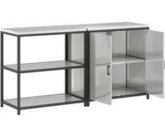 Virtuvės saugojimo rinkinys 2 pcs Sidabro Cinkuota plienas