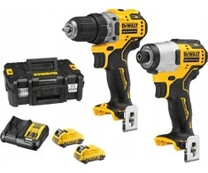 Įrankių rinkinys DeWalt DCK2110L2T-QW (DCD701 + DCF801); 12 V; 2x3,0 Ah akum.