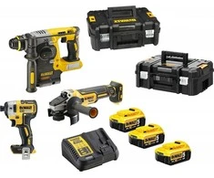 Įrankių rinkinys DeWalt DCK305P3T-QW (DCH273 + DCG405N + DCF887N); 18 V; 3x5,0 Ah akum.