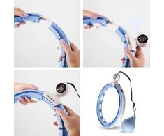 MAGNETINIO HULA HOOP RINKINYS Mėlynas HHM15 SU SVORIU + SKAITIKLIU HMS + LIEMENS ATRAMA BR163 Raudonas