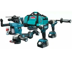 akumulatorowy komplektas Combo DGA504 + DDF492 + DTD153 + DHR243 su DX07, 18V, Makita [DLX4194TX1] 2x5,0Ah, LXT
