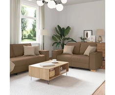 Sofa 3 vnt. Ruda Lino mišinio audinys