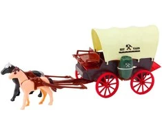 Lean Toys Kaubojų Rinkinys su Vakarų Vagonu ir Figūromis