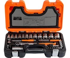 Bahco Galvučių, terkšlių ir priedų rinkinys 1/4" ,1/2" 56vnt