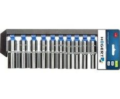 Galvučių komplektas Hogert HT1A888; 10-24 mm; 10 vnt.
