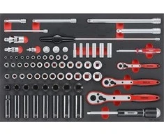 TengTools Galvučių komplektas eng Tools TTESK77; EVA; 77 vnt.
