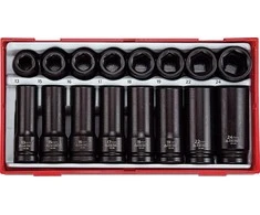 TengTools Smūginių sukimo galvų komplektas Teng Tools TT9120DN; 1/2''; 16 vnt.