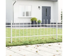 Sodo tvora 9 pcs Balta 15,3 x 0,6 m Miltelinis plienas