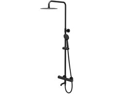 Dušo rinkinys Cersanit Dušo kolonėlė su maišytuvu CITY ovali su termostatiniu maišytuvu, juoda (AAHZ1000675967)