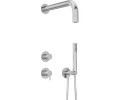 Potinkinis dušo komplektas Deante Silia NQS_F9XK, Brushed steel