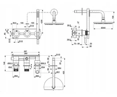 Rinkinys prysznicowy KFA 5779-510-22 / KFA / MOZA 316L / Rinkinys PRYSZNICOWY TERMOSTAT PODTYNKOWY 2F ,STAL NIERDZEWNA /