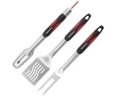 Rinkinys Grilio rinkinys, 3 dalys, nerūdijantis plienas, plastikinė rankena, Klausberg, kb-7899