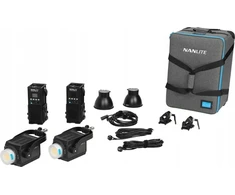 Studijinis rinkinys Nanlite Forza 500 II 2 rinkinys LED prožektorius su vežimėlio dėžute (12-2047 2KIT-ST)