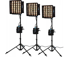 Studijos rinkinys Nanlite PavoSlim 60B LED panelių 3 šviesų rinkinys su stovu (01-006 3KIT-LS-ST)