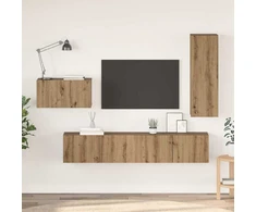 TV staliukas TV spintelių komplektas 4 vnt. Amatininkų ąžuolas