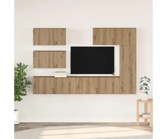 TV staliukas TV spintelių komplektas 6 vnt. Amatininkų ąžuolas