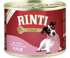 Šunų Maistas - RINTI Gold Veršienos Drėgnas Šunų Maistas 185g Be Glitimo Be Sojų