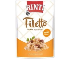 RINTI Filetto vištiena fillet with hearts – drėgnas ėdalas šunims – 100g