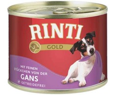 Šunų Maistas - RINTI Gold Žąsis Drėgnas 185g Be Grūdų Be Gliuteno Be Sojų