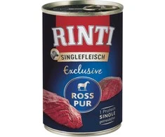RINTI Singlefleisch Exclusive Horse – drėgnas ėdalas šunims – 400g