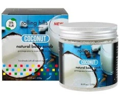 „Rolling Hills“ kokosų kūno šveitiklis, šalinantis nešvarumus, 250 g