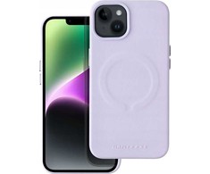 ROAR dėklas LEATHER MAG suderinamas su MagSafe, skirtas IPHONE 14 Plus violetinei