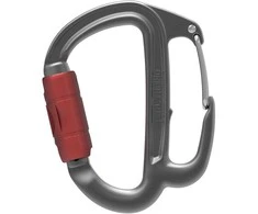 Rock Empire Petzl M042AA00 laipiojimo karabinas, užrakinamas, D formos, aliuminio, pilkas, 1 vnt.