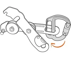 Rock Empire Petzl M042AA00 laipiojimo karabinas, užrakinamas, D formos, aliuminio, pilkas, 1 vnt.