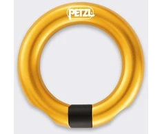 Rock Empire Petzl žiedas su geltonu užtvaru ir atviru dangteliu