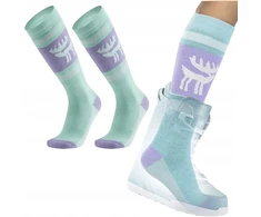 Rockbros Qunature 037201 ski socks size 37-42 (S/M) - violetinė-žalias