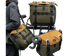 Rockbros W019 Handlebar Bike Bag 13.5-24L - Žalias-Oranžinis