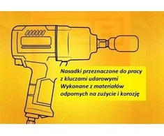 Rockforce Plonasienių smūginių galvučių rinkinys 1/2'' (6-kampės) 3 vnt. (17,19,21mm)