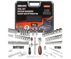 Rockforce 1/2" ir 1/4" įrankių rinkinys, 109 vnt. (6 pusių) (4–22 mm)