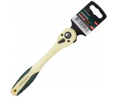 Rockforce 3/8" lenktas terkšlinis raktas antikoroziniame plastikiniame korpuse (200 mm, 72 dantys)