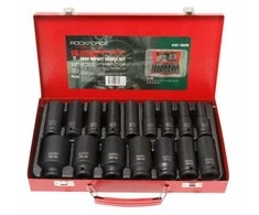 ROCKFORCE NASADKI UDAROWE DŁUGIE 16szt. 1/2" /WALIZKA
